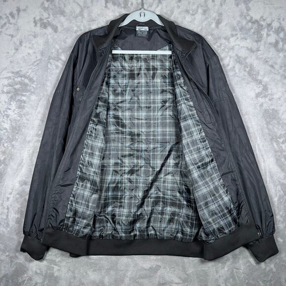 Nike ACG Retro Black Camo Windbreaker Jacket XXXL Plaid Lining Gold Swoosh - Picture 6 of 8